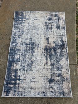 Navy Abstract Accent Rug - 30x46 Inches, Pickup in Rockport