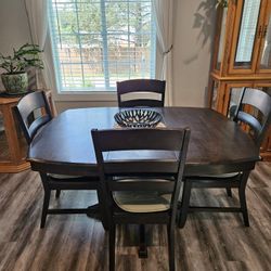 Brown Wood Kitchen Table