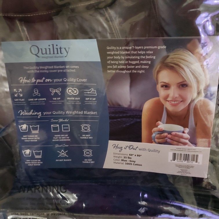 quility weighted blanket 60×80 25lbs New