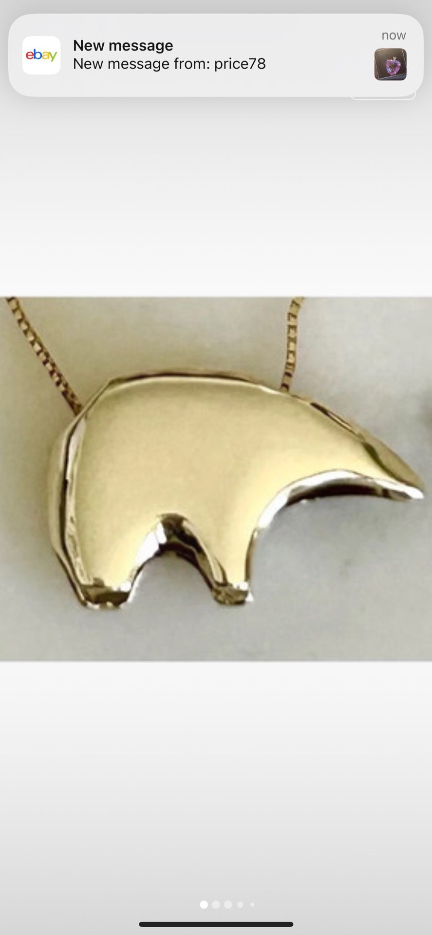 14k Bear Necklace