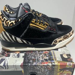 Air Jordan 3 Retro Size 10 Animal Instinct W/Box AUTHENTIC 