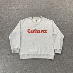 Carhartt Red Brand Logo Crew Neck Sweatshirt
