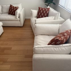 Sofa, 2 Chairs, & Ottoman