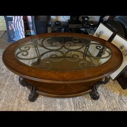 Center Table With Two Console Side Tables 