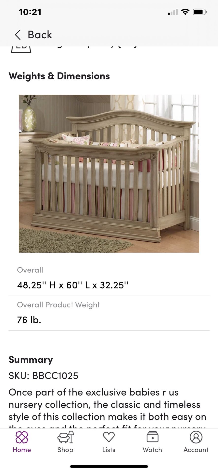 4/1 Baby Crib New Condition