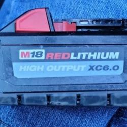 Milwaukee M18 Red Lithium Battery  Xc6.0 