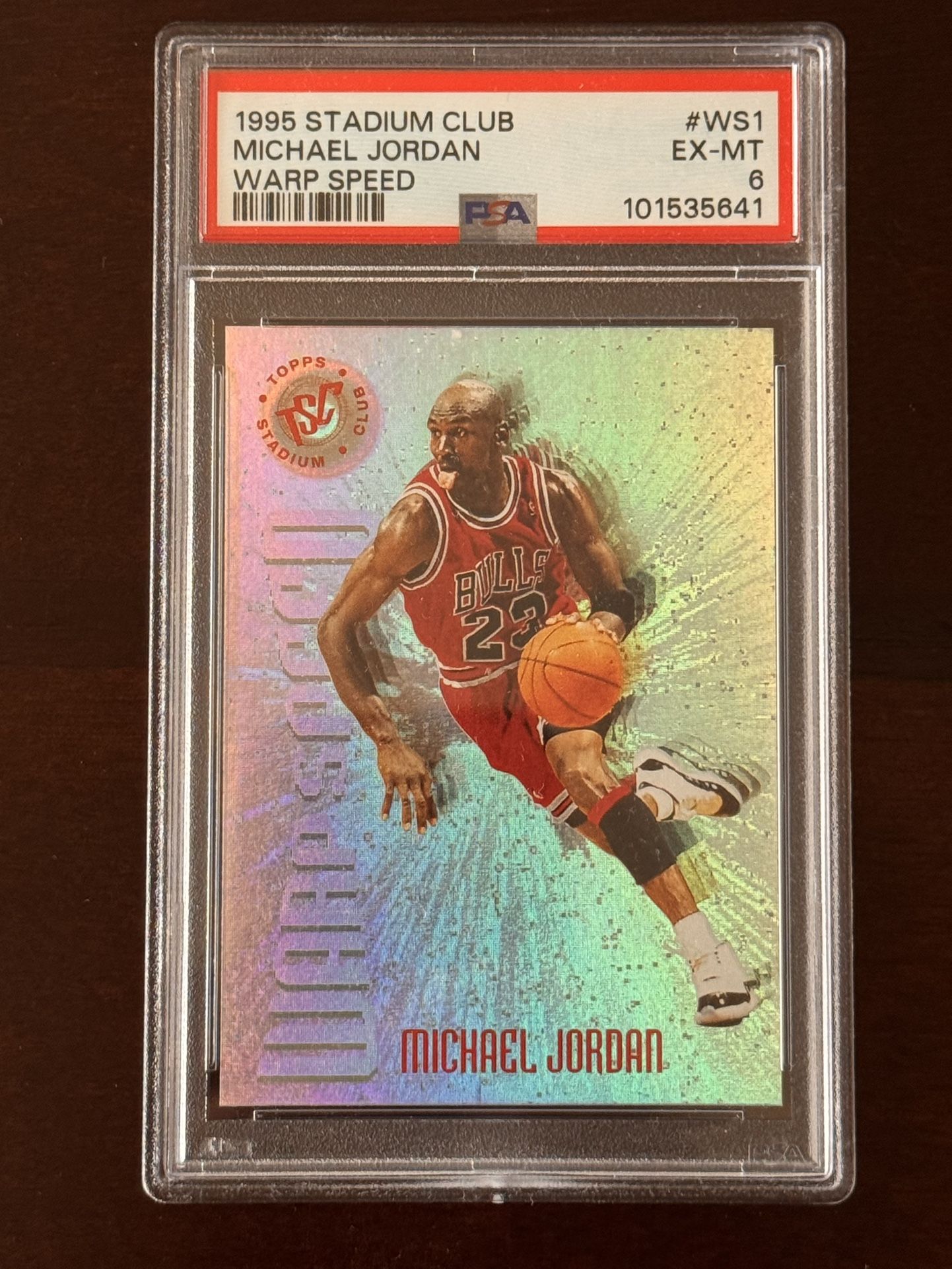 1995 TOPPS STADIUM CLUB WARP SPEED MICHAEL JORDAN #WS1 PSA 6