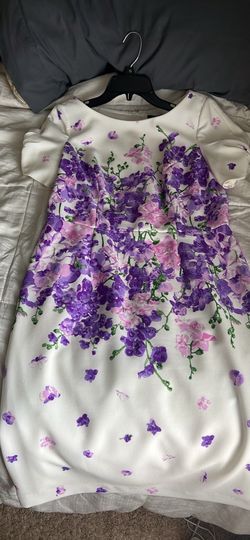 Purple floral dress
