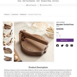 Princess House Tortilla Press