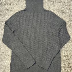 Talbots Women’s M Gray Petite Turtleneck Long Sleeve Sweater