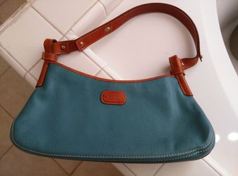 Blue leather bag