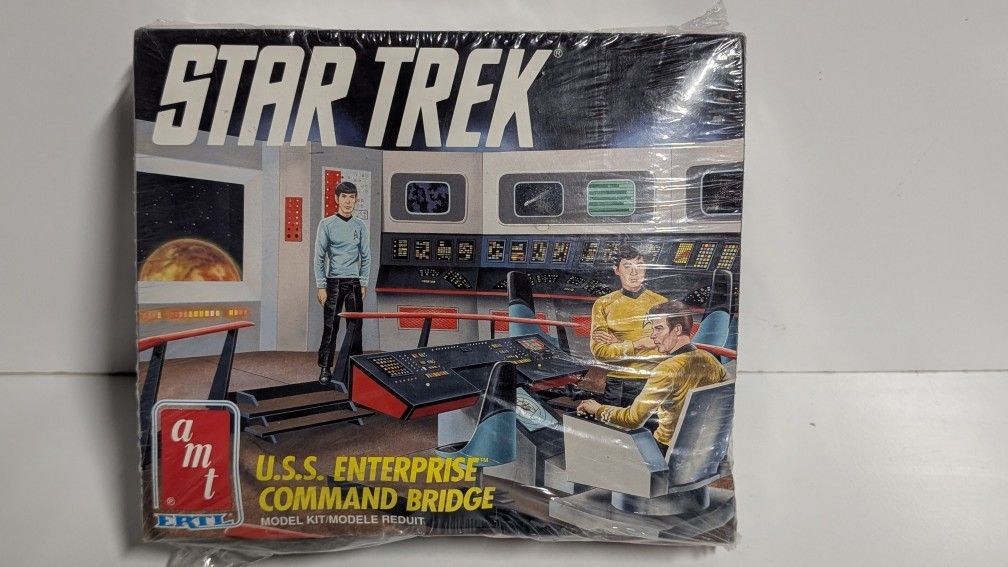 Vintage Star Trek USS Enterprise Command Bridge AMT Ertl Model Kit Factory Sealed