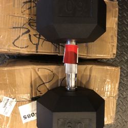 Brand New: Weider 60lb Rubber Coated Dumbells