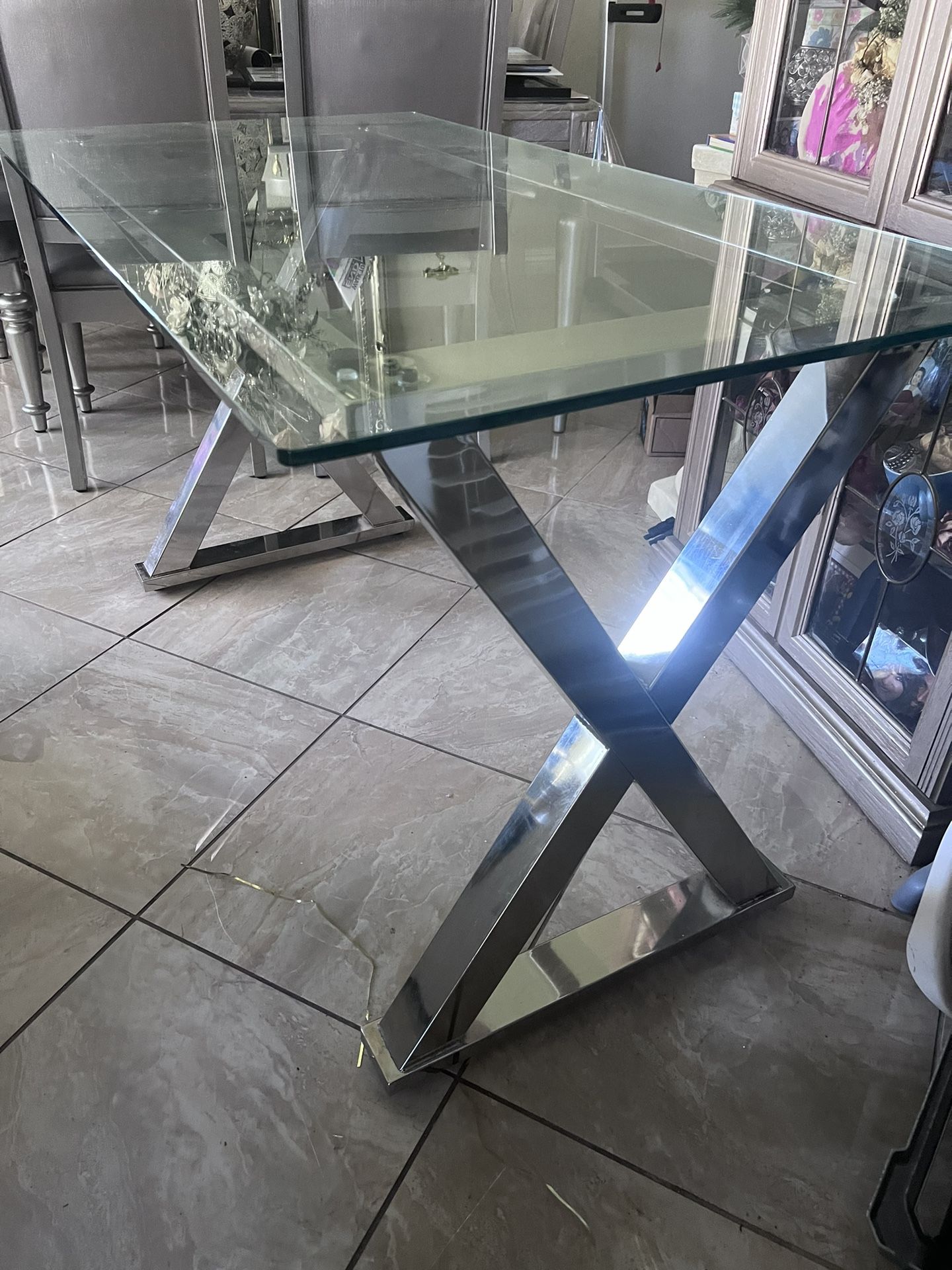 Pottery Barn Glass Table Desk