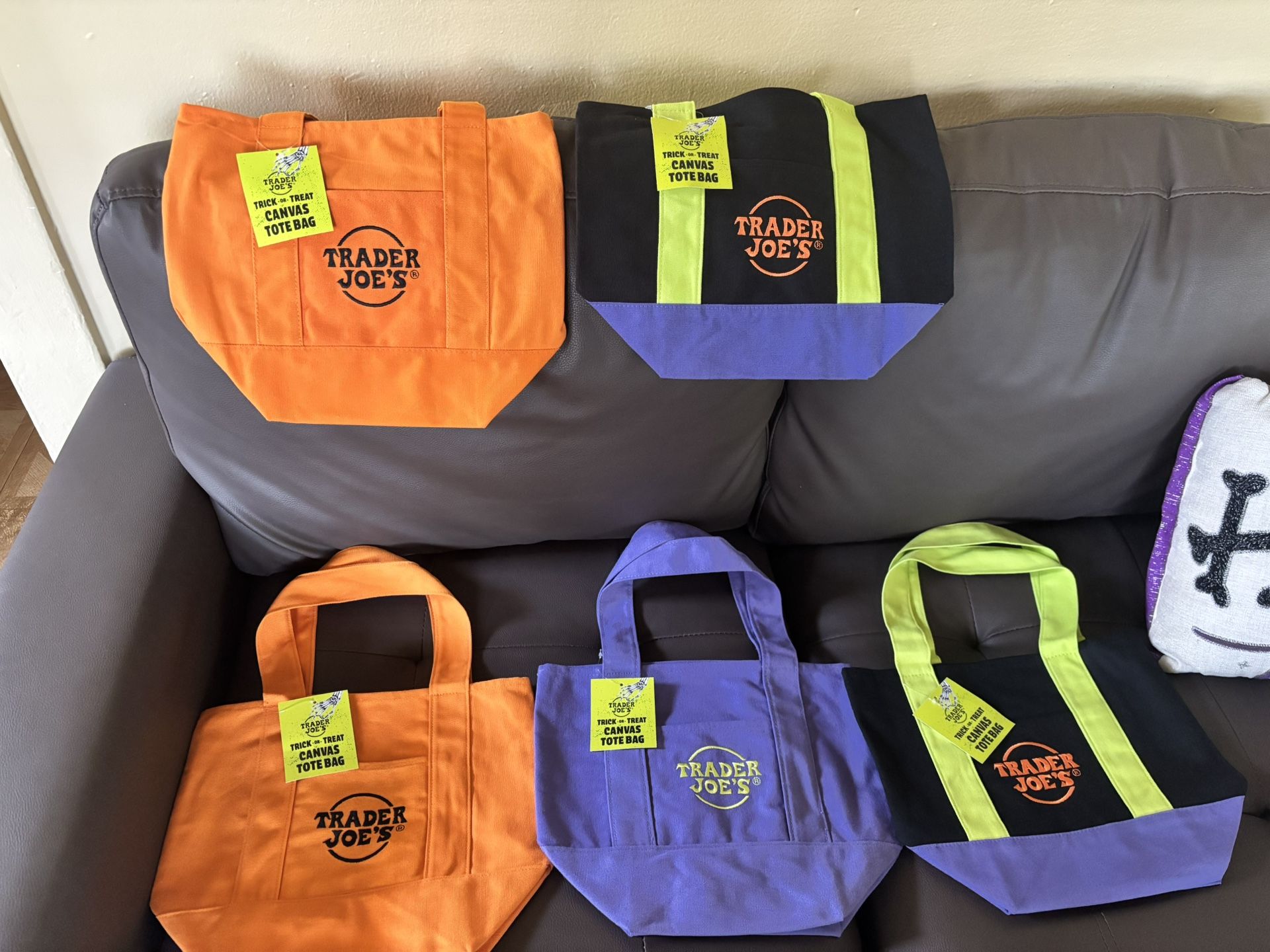 Trader Joes Halloween Canvas Bags