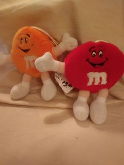 5 inch M & M plush hangables