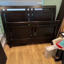 Queen Sleigh Bed Frame + Boxspring – $100 OBO