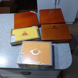 Cigar Boxes - Empty - Deco For Your Mancave Or Bar