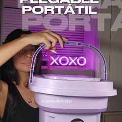 Folding washing machine purple new open box