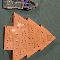 Unpainted Christmas tree shaped advent calendar craft