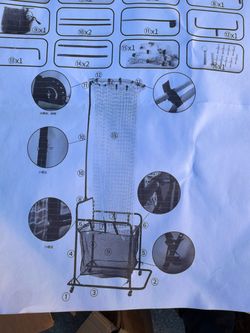 Ball Cart with Net Bag on Wheels