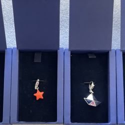 4 Brand New Swarovski love charms