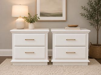 Refurbished American Drew Solid Wood Nightstands – Set of 2