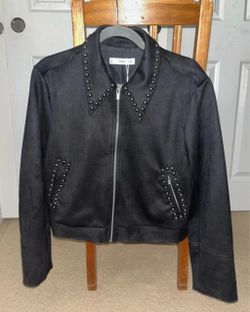 mango jacket with stud detail