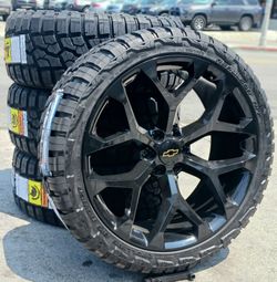 22” Chevy Silverado GMC Sierra Replica Wheels & Tires Off-Road Tahoe Yukon Escalade Suburban Rines Y