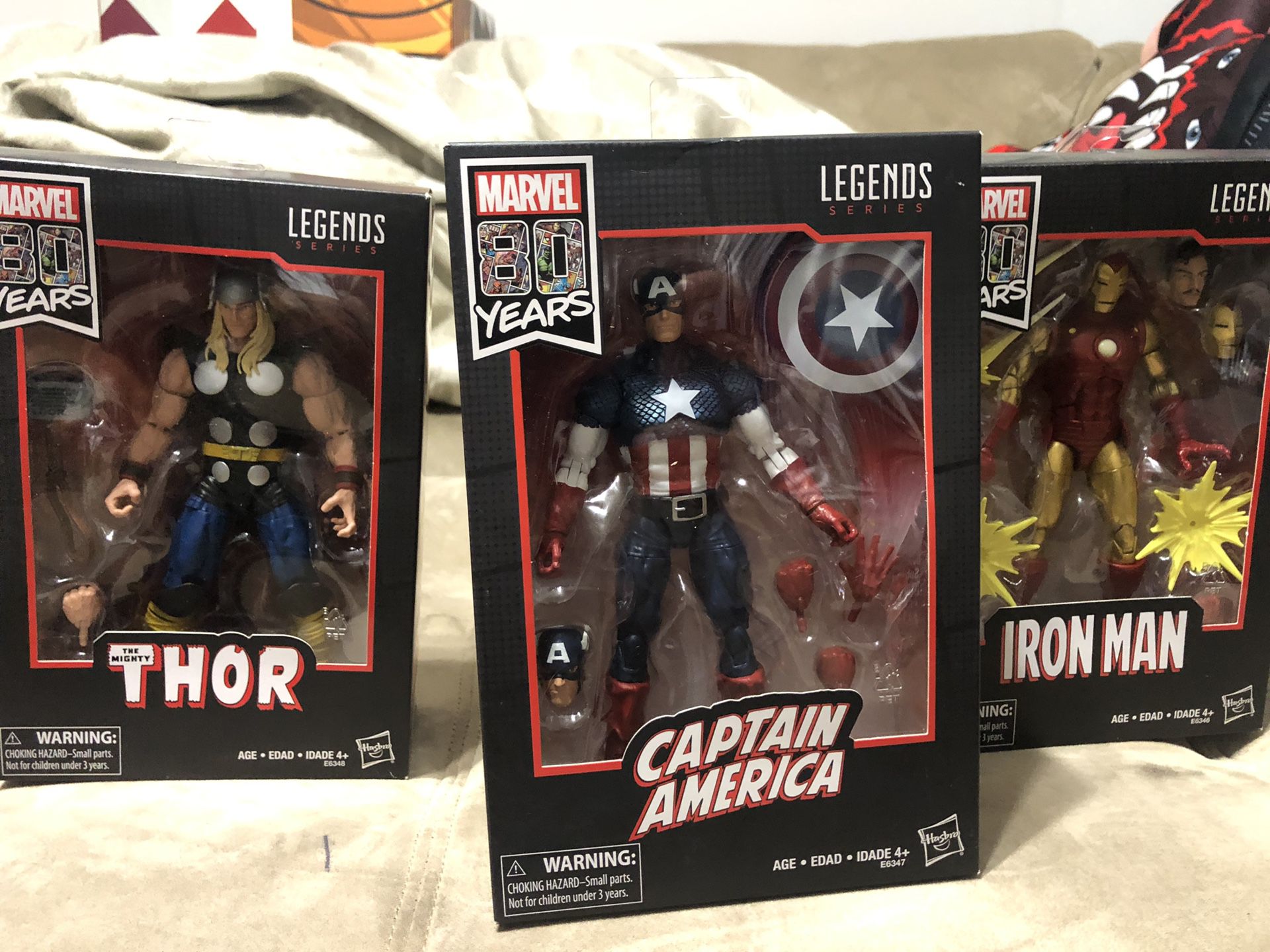 Marvel legends 80th anniversary Captain America , Thor and Iron Man