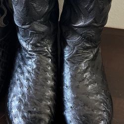 Tony Lamas Ostrich Boots Great Sharp Sz 11D