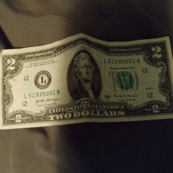 $2 Dollar Bill