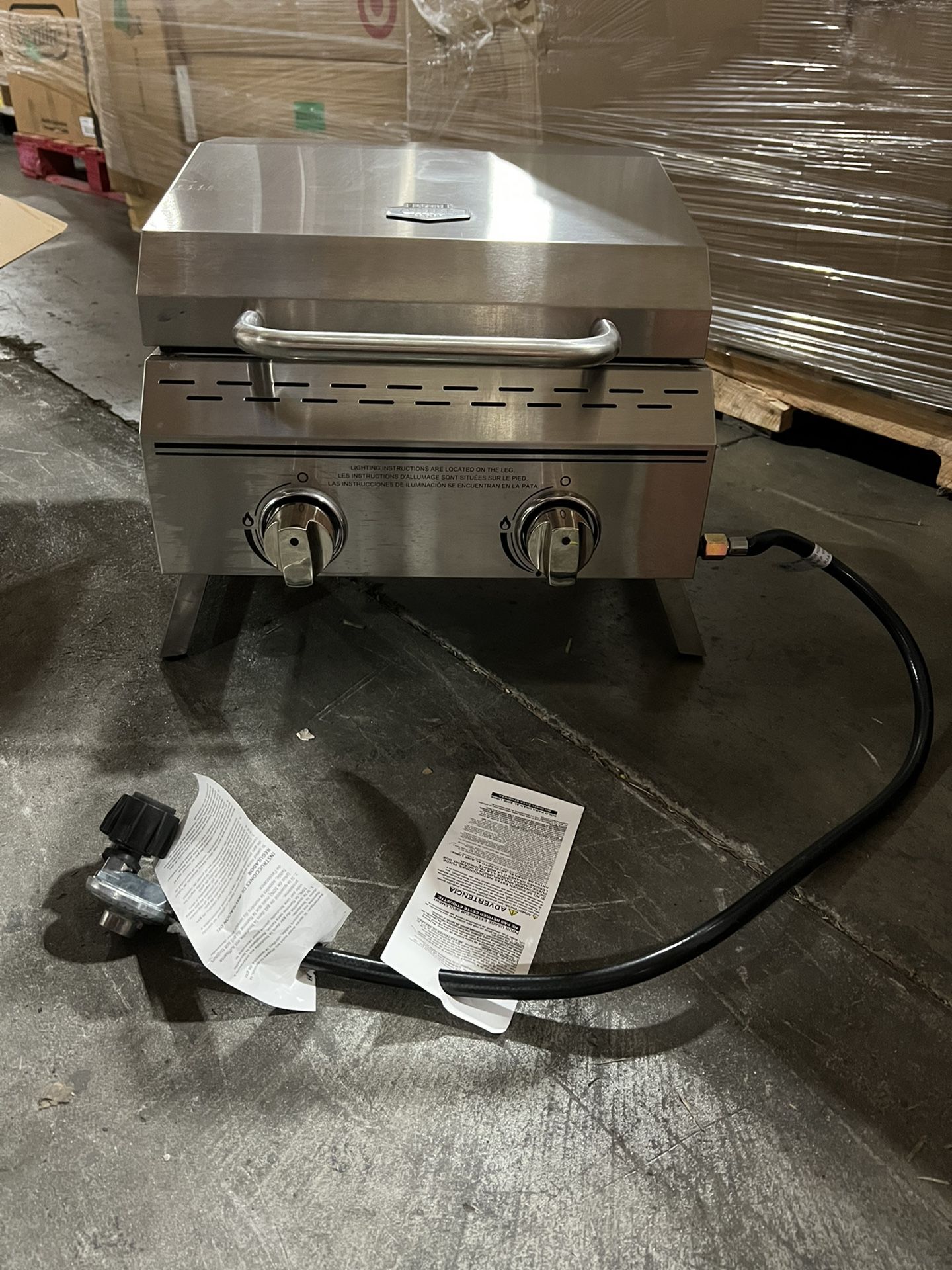 Expert Grill 2 Burner Tabletop Propane Gas Grill in Stainless Steel for