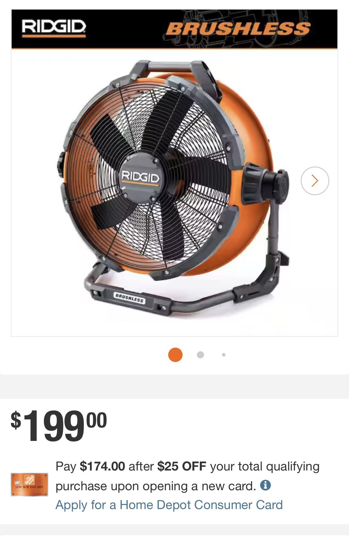 RIDGID 18V Brushless Hybrid 18 in. Drum Fan (Tool Only)