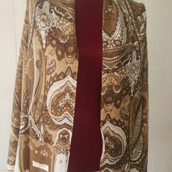 Vintage New With Tag Print Scarf Silk Blend