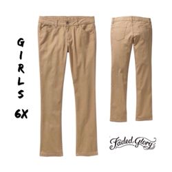 Final Sale NWT Girls Faded Glory Skinny Pants Sz 6X