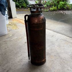 Old Copper Fire Extinguisher