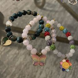 3 little girl bracelets 