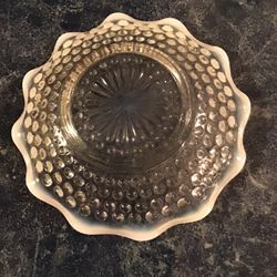 Set Of 4, Fenton Hobnail Ruffle Top Serving Dish/ Candy, Nut Bowl