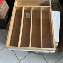Bamboo Kitchen Tray Organizer
