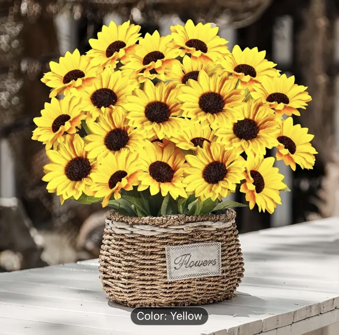 12 Bouquets of Sunflower Artificial Decorative Flowers