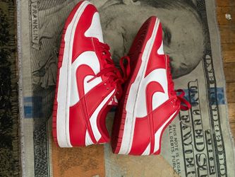 Red and white dunks