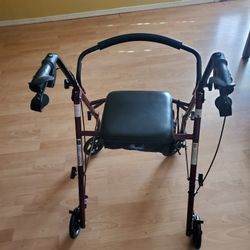 New Medline Steel Adult Walker Rollator 