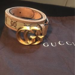 Authentic Gold Vintage Gucci Belt