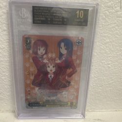 Signed Weiss Schwarz Dengeki Bunko TD Gtd/WS02-T08SP FOIL Minori Taiga Ami Japan