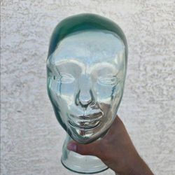 Vintage 70s Glass Head Display Piece