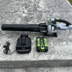 EGO POWER+ 56-volt 530-CFM 110-MPH Battery Handheld Leaf Blower 2.5 Ah (Battery and Charger Included) Everything works no problem