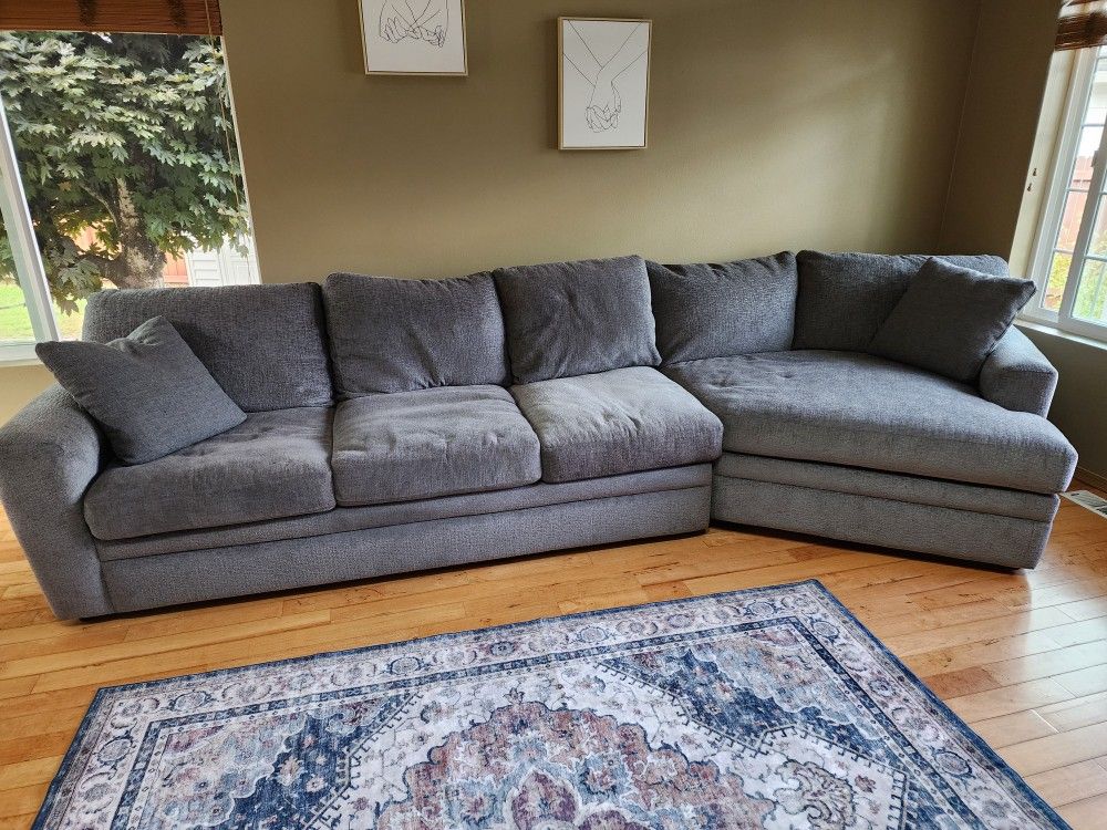 Large 2-Section Sofa with Cuddler