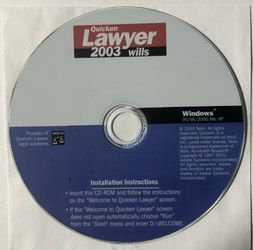 Quicken Lawyer 2003 Wills NOLO