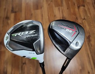 TaylorMade RBZ (RocketBallz) driver and Titleist 907 D2 driver.